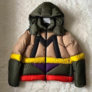 モンクレール(MONCLER)の【激レア】モンクレール ダウンジャケットMARITSA Mロゴ マルチカラー(ダウンジャケット)