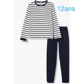 プチバトー(PETIT BATEAU)のプチバトー　新品タグ付き　長袖　パジャマ　マリニエール　12ans/152cm(パジャマ)