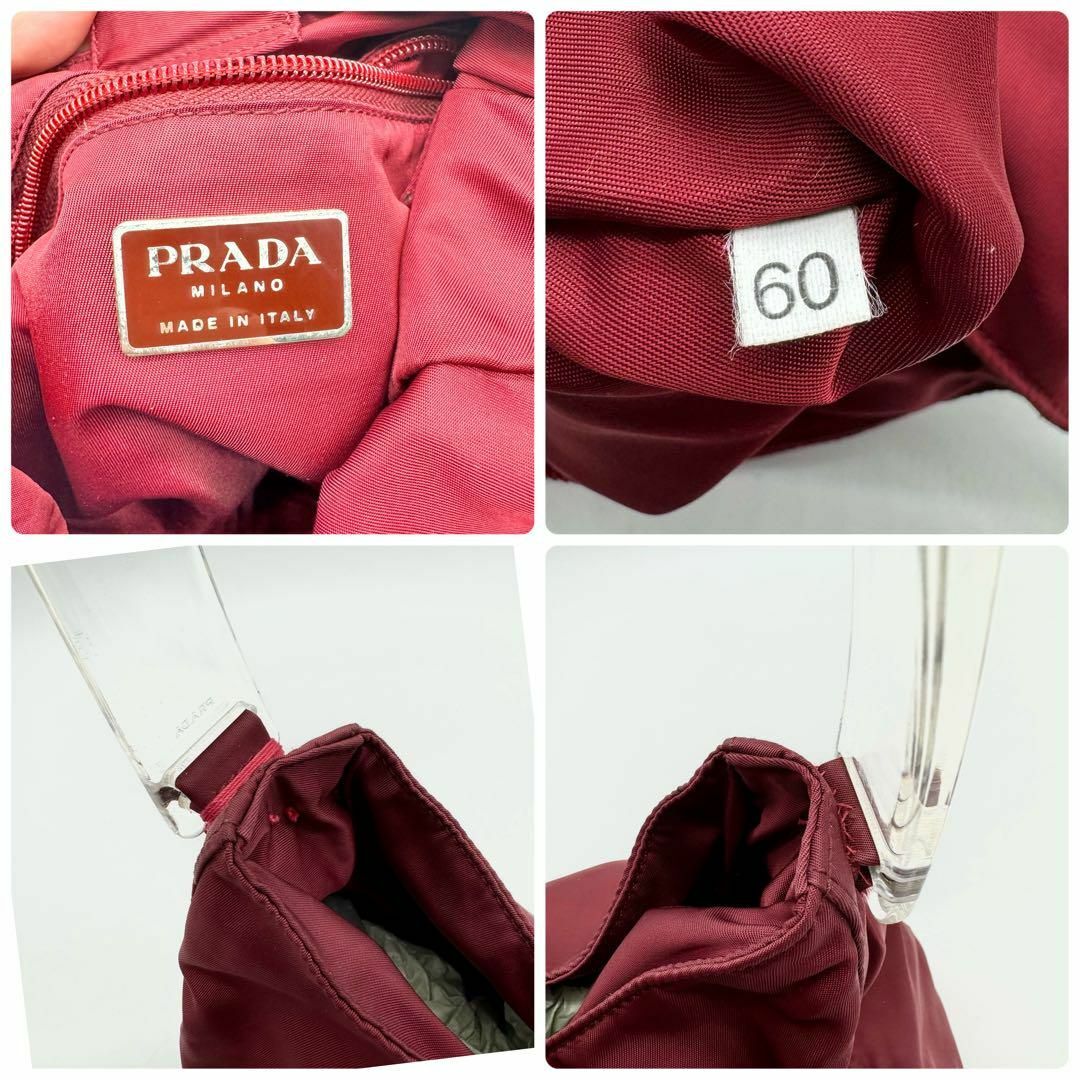 【希少✨】PRADA プラダ ワンショルダー ショルダーバッグ ハンドバッグ 赤