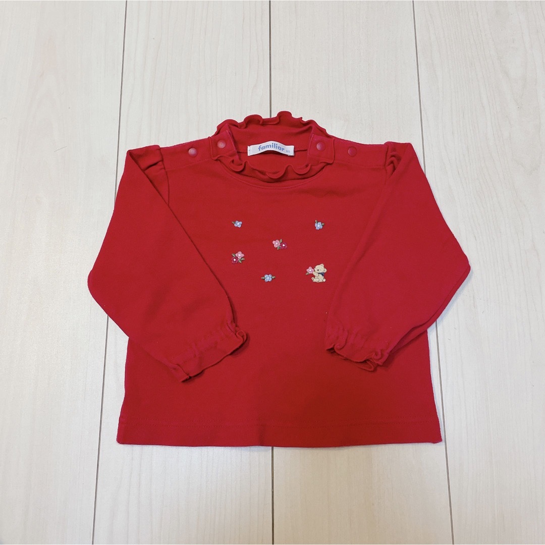 familiar(ファミリア)のfamiliar 80 長袖 キッズ/ベビー/マタニティのベビー服(~85cm)(Ｔシャツ)の商品写真