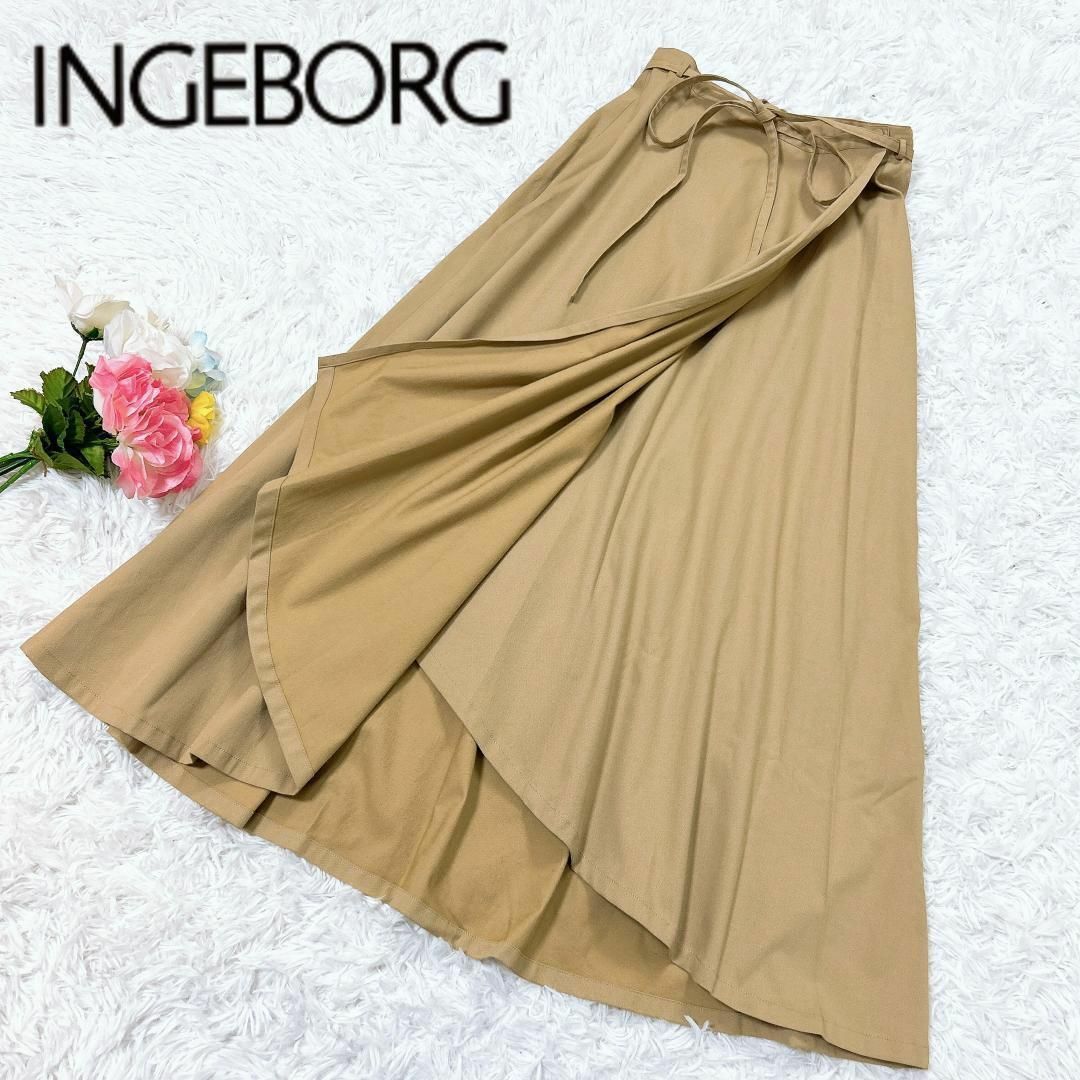 INGEBORG - INGEBORG ピンクハウス ラップスカート ロング ベージュ