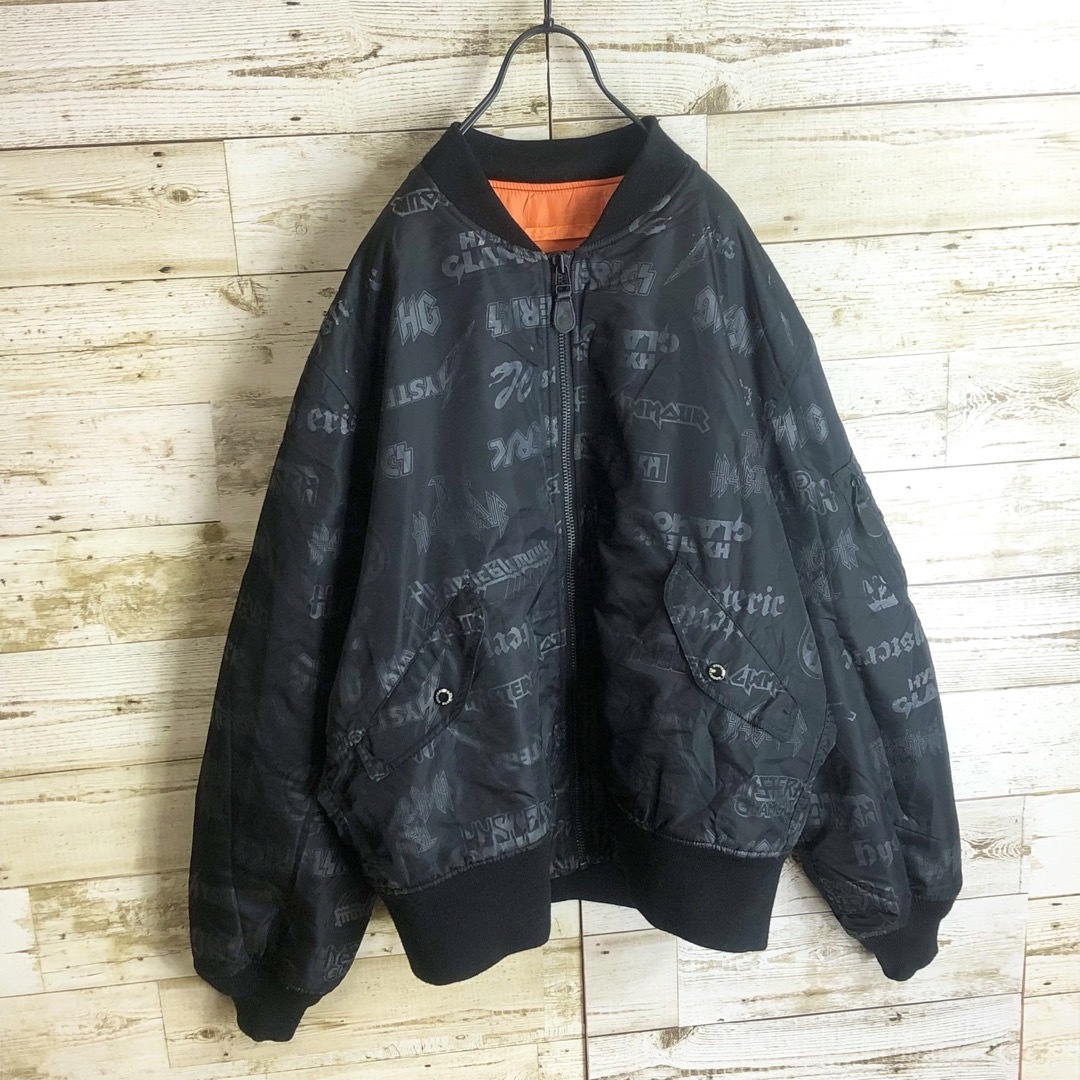 入手困難】ヒステリックグラマー☆ロゴ満載入り MA-1ジャケット 美品 入手困難】ヒステリックグラマー☆ロゴ満載入り MA-1ジャケット 美品