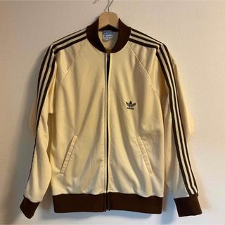 80年代adidas ATP トラックジャケット　クリーム✖️ブラック　Lサイズ