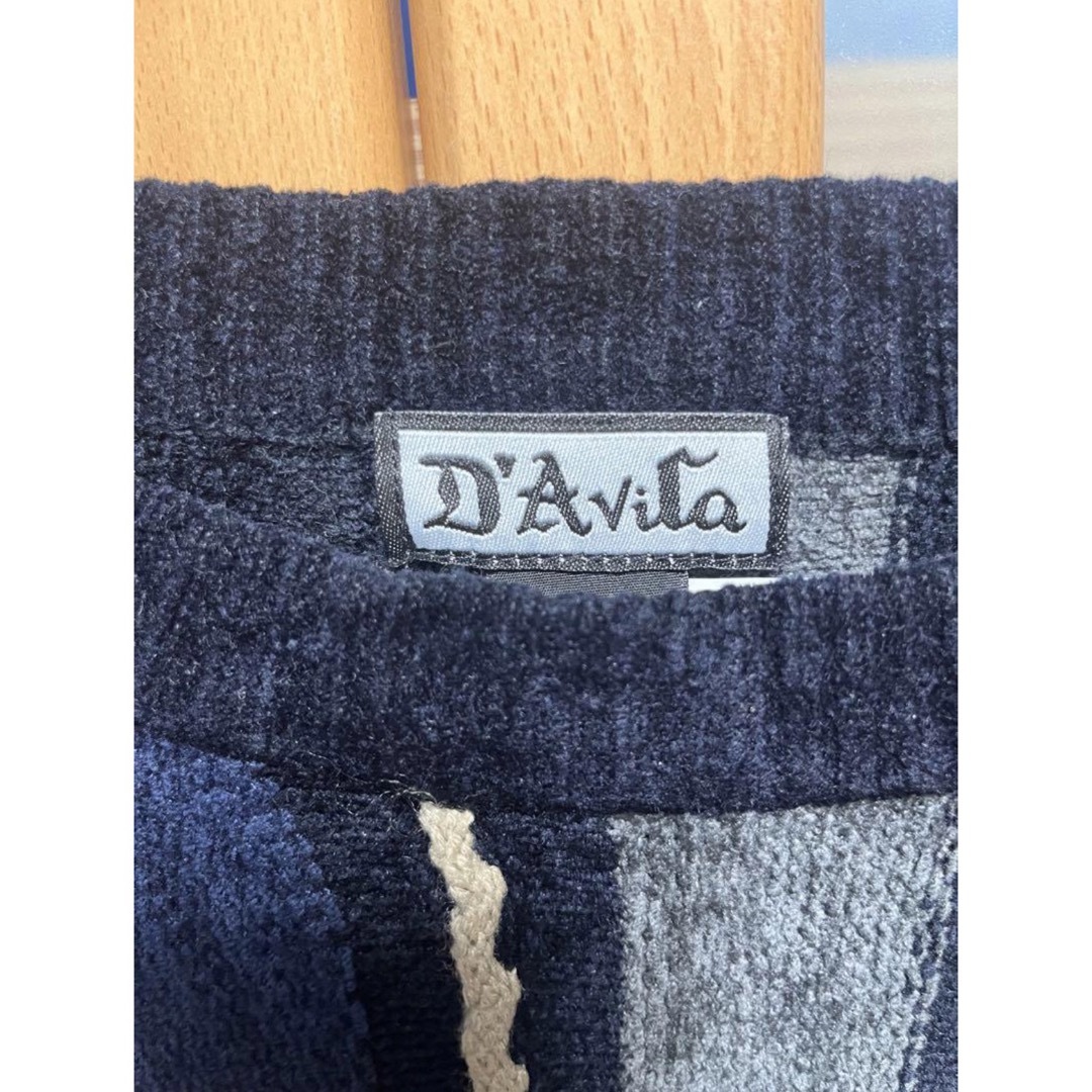 90s 古着 Davira 3Dニット セーター 紺 vintage knit メンズのトップス(ニット/セーター)の商品写真