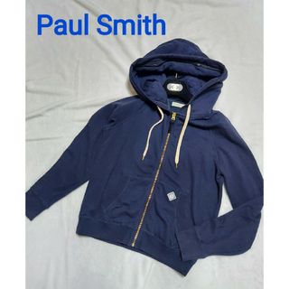 ポールスミス(Paul Smith)の美品☆ポールスミス Paul Smithレザーパイピングジップアップパーカー M(パーカー)