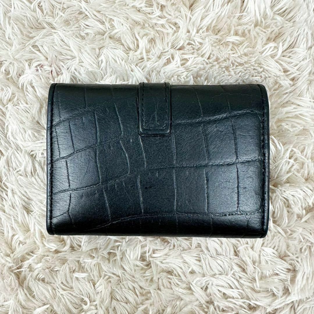 Saint Laurent - 【美品】サンローラン 6連キーケース ブラック クロコ