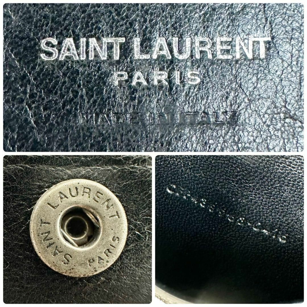 Saint Laurent - 【美品】サンローラン 6連キーケース ブラック クロコ