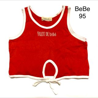 ベベ(BeBe)の匿名配送　BeBe タンクトップ　赤　レッド　95サイズ(Tシャツ/カットソー)