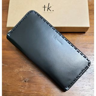 タケオキクチ(TAKEO KIKUCHI)のtk.　新品　メンズ　レザーウォレット(ステッチ/ブラック長)(長財布)