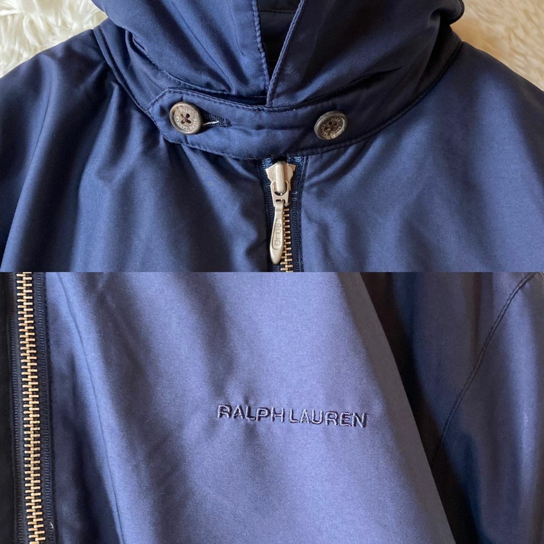 POLO RALPH LAUREN(ポロラルフローレン)の美品 POLOSPORT ラルフローレン 中綿 ナイロンジャケット ネイビー M メンズのジャケット/アウター(ナイロンジャケット)の商品写真