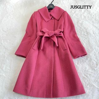 ジャスグリッティー(JUSGLITTY)のジャスグリッティ ショールカラー アンゴラ混 ロングコート 比翼(ロングコート)