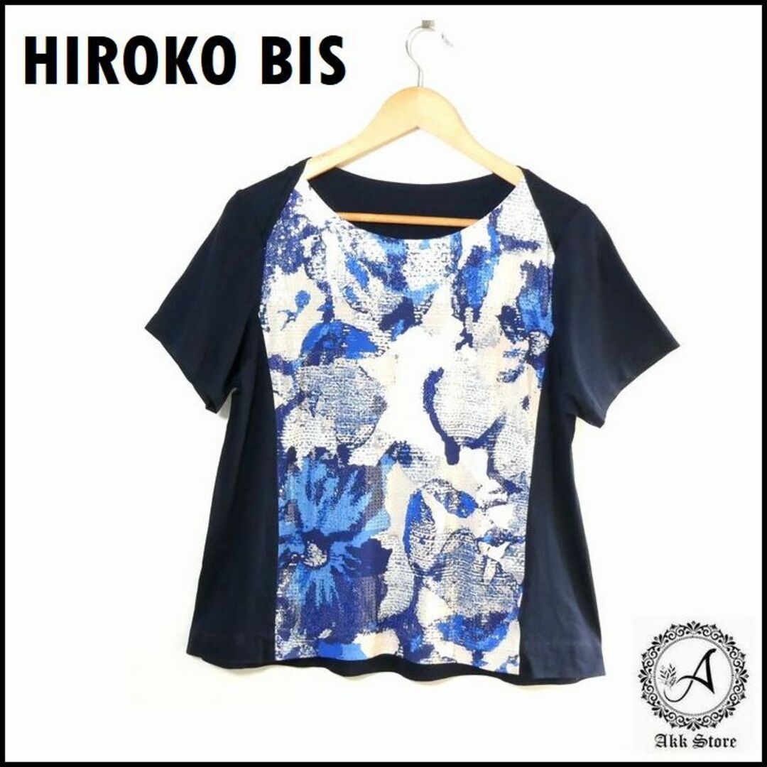 HIROKO BIS(ヒロコビス)のHIROKO BIS トップス 半袖 スパンコール カットソー LL レディースのトップス(カットソー(半袖/袖なし))の商品写真