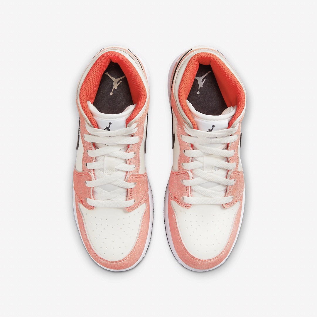 NIKE - 【23.5cm】NIKE AIR JORDAN 1 MID GS ピンクオレンジの通販 by