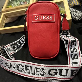 ゲス(GUESS)のGUESS ゲス PVC ミニ ショルダーバッグ レッド (ショルダーバッグ)