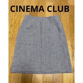 シネマクラブ(CINEMA CLUB)のシネマクラブ　台形スカート　ミニスカート　黒　ブラック　グレー　毛　M  秋冬(ミニスカート)