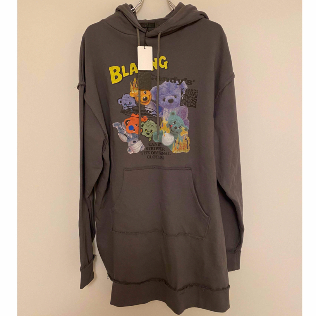 Candy Stripper(キャンディーストリッパー)のキャンディストリッパー blazing bears hoodie くま　ベア レディースのトップス(パーカー)の商品写真