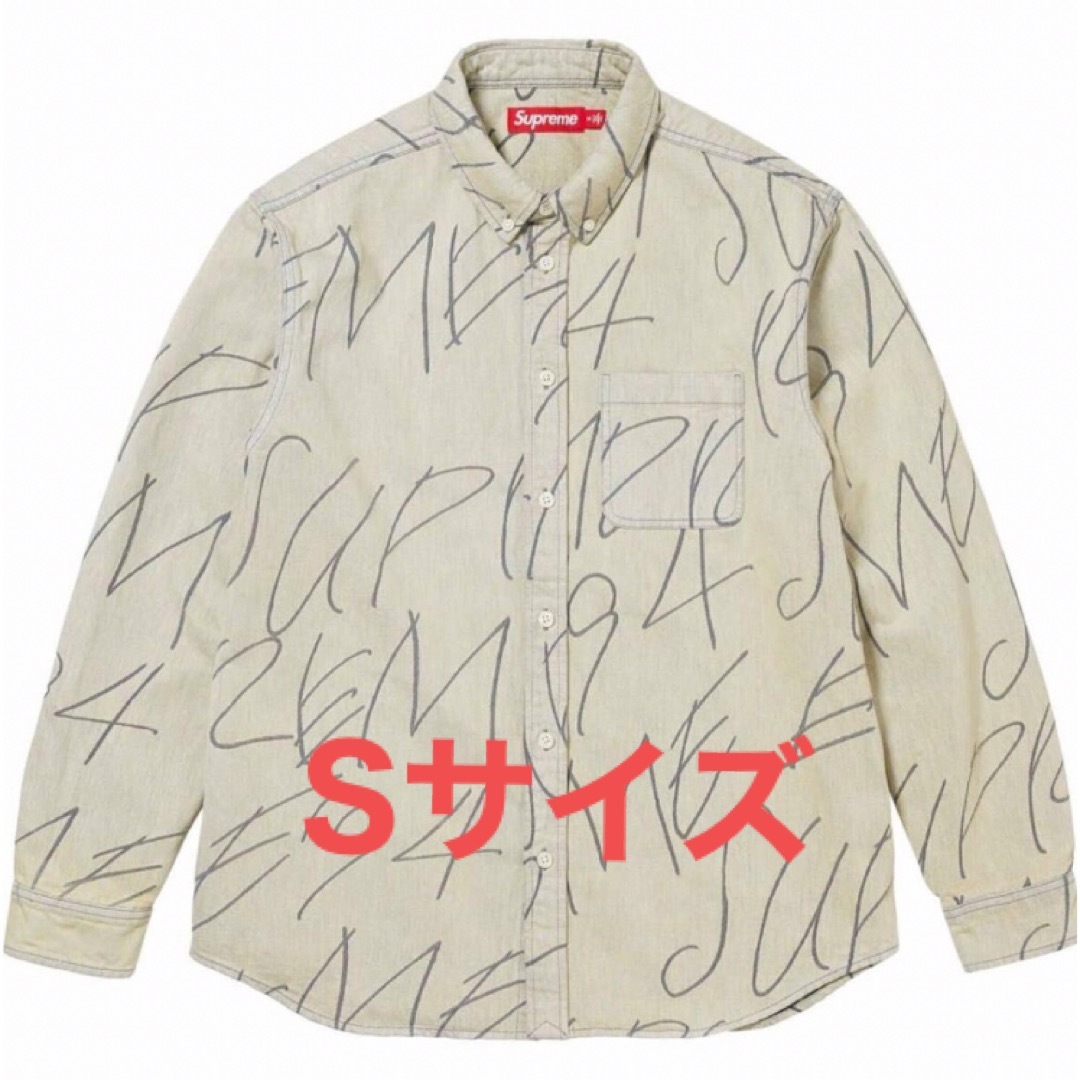 Supreme Handwriting Jacquard Denim Shirt