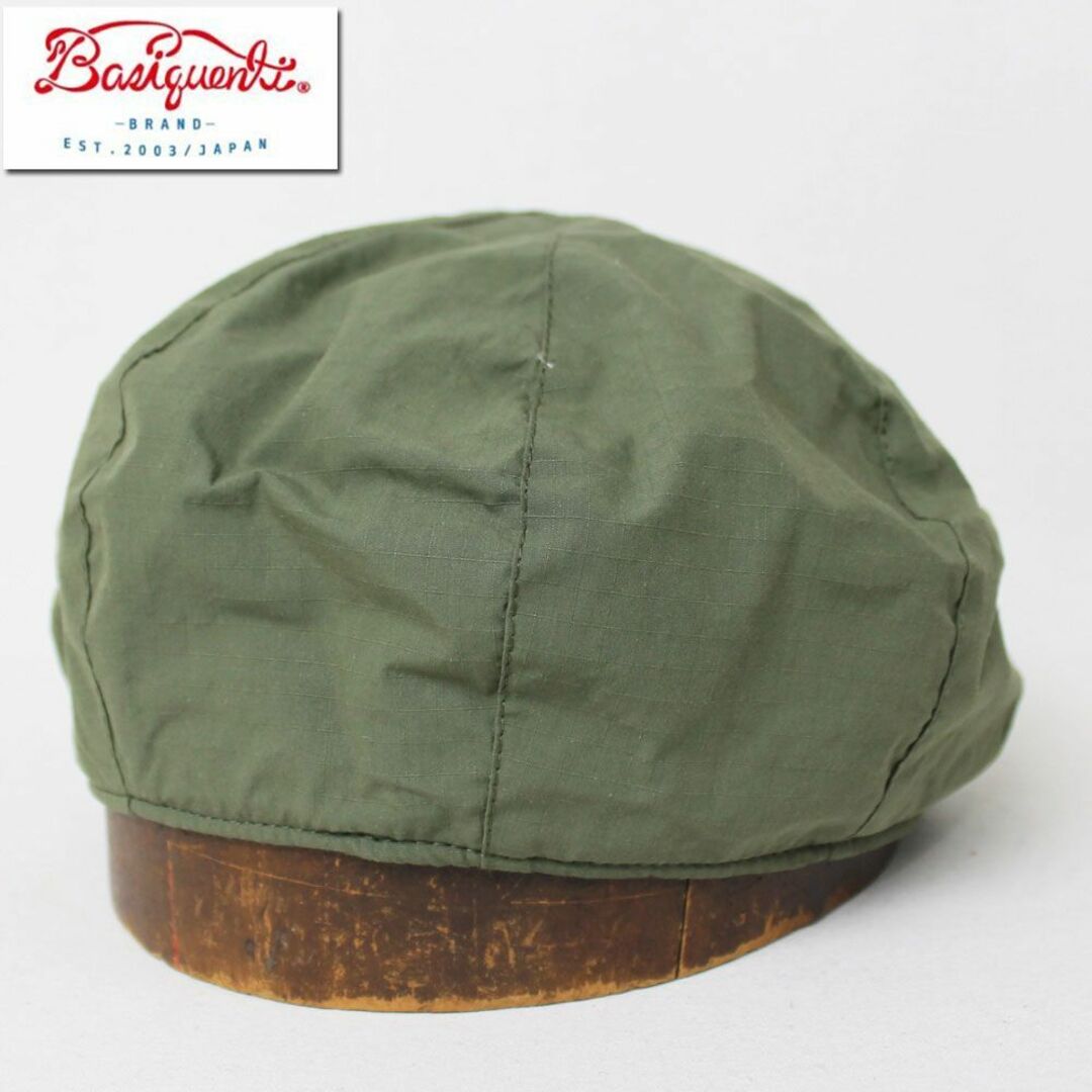 Basiquenti(ベーシックエンティ)の新品 Basiquenti CORDURA リップストップベレー帽 オリーブ メンズの帽子(ハンチング/ベレー帽)の商品写真