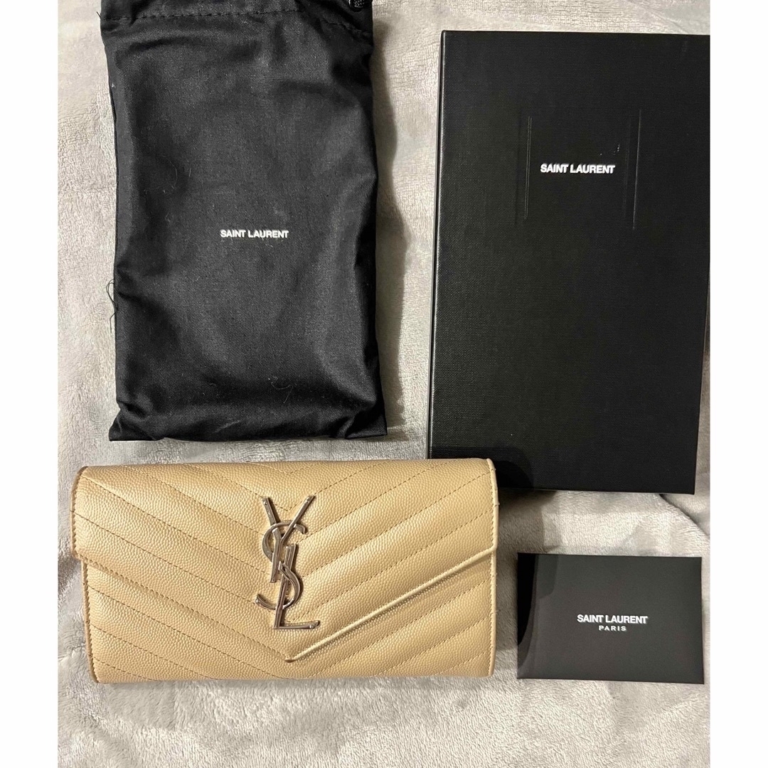 レディースYSL長財布　ベージュ