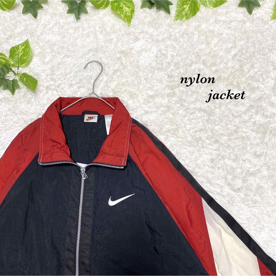 NIKE - NIKE ナイキ ナイロンジャケット ブルゾン 刺繍 古着 ス NIKE - NIKE ナイキ ナイロンジャケット ブルゾン 刺繍 古着 ス