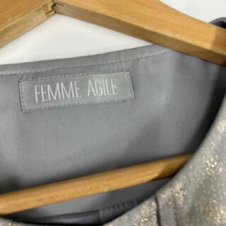 FEMME AGILE ファムアジル コート　総柄　ノーカラー　ジャケット