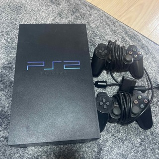 SONY PlayStation2 ブラック  コントローラー×2(家庭用ゲーム機本体)