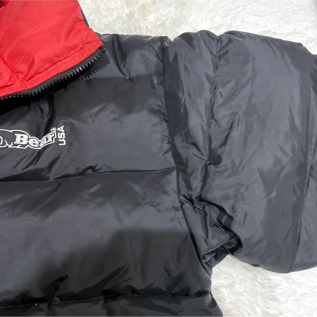 Bear USA(ベアー)の美品 Bear USA ベアー ダウンジャケット リバーシブル 黒 赤 90s メンズのジャケット/アウター(ダウンジャケット)の商品写真
