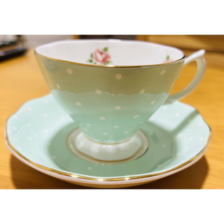 ロイヤルアルバート(ROYAL ALBERT)のロイヤルアルバート　ティーカップ&ソーサー　ポルカローズ(グラス/カップ)