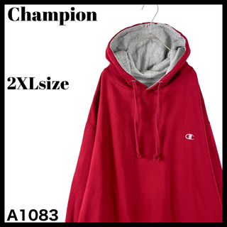 チャンピオン(Champion)のUSA古着 チャンピオン メンズ ビッグサイズ スウェットパーカー 赤 XXL(パーカー)