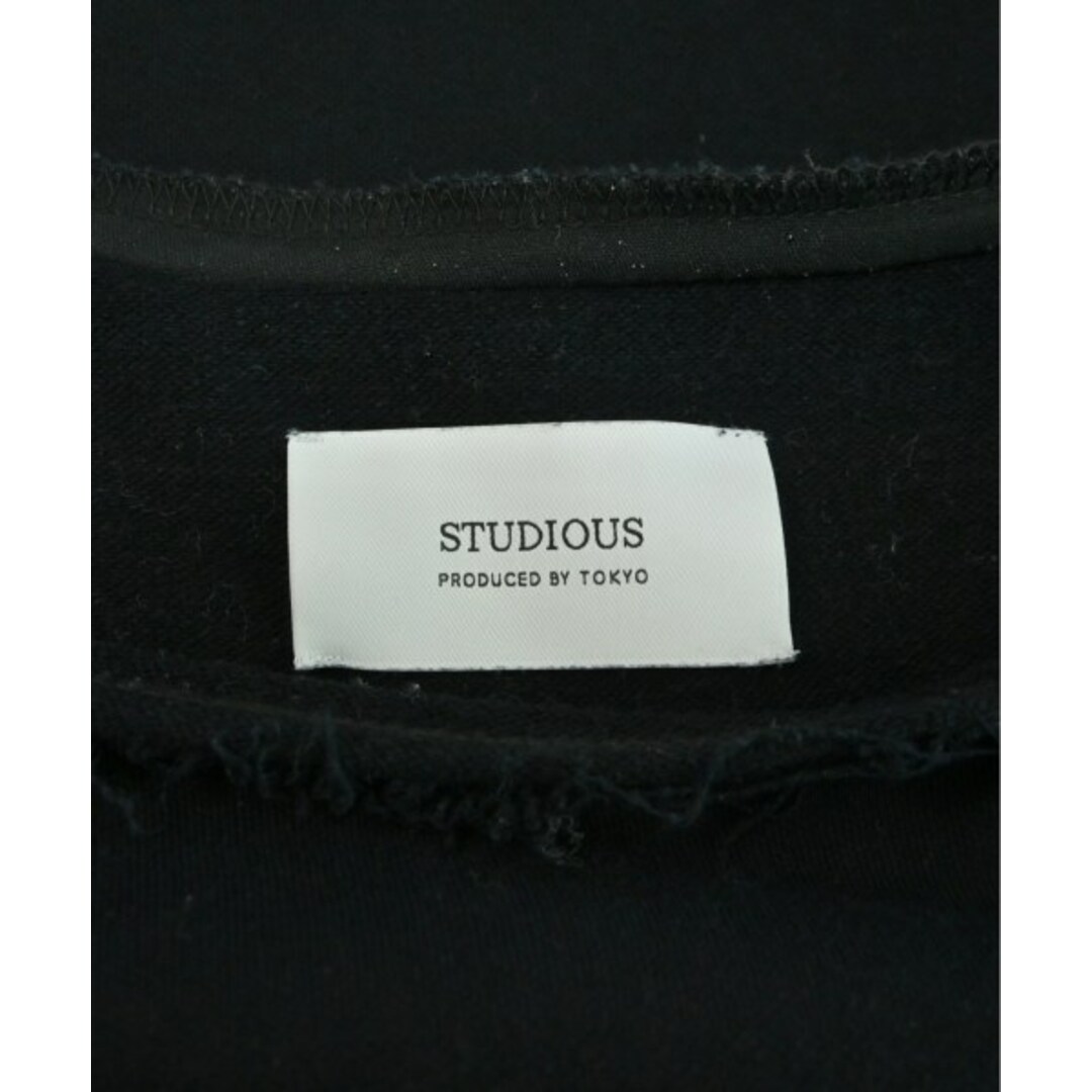 STUDIOUS(ステュディオス)のSTUDIOUS ステュディオス Tシャツ・カットソー 2(M位) 黒 【古着】【中古】 メンズのトップス(Tシャツ/カットソー(半袖/袖なし))の商品写真