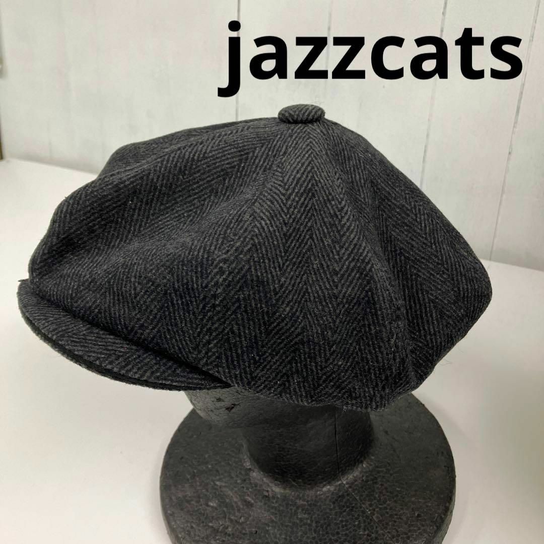 キャスケット　古着　ヘリンボーン　ウール　jazzcats | フリマアプリ ラクマ