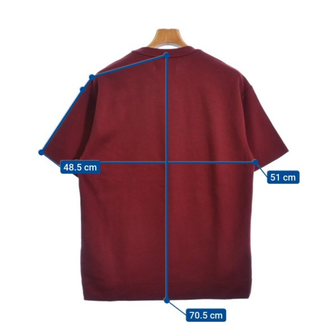 STUDIOUS(ステュディオス)のSTUDIOUS ステュディオス Tシャツ・カットソー 2(M位) 赤 【古着】【中古】 メンズのトップス(Tシャツ/カットソー(半袖/袖なし))の商品写真