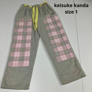 keisuke kanda ケイスケカンダ 手刷りレース サロペット パンツ