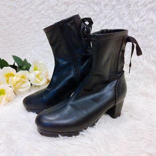 アクシーズファム(axes femme)のaxes femme／アクシーズファム／S／22.5~23／リボンハーフブーツ(ブーツ)