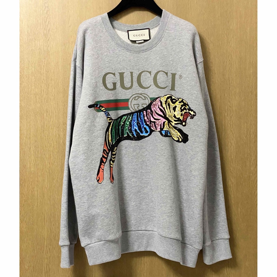 Gucci - GUCCI グッチ トレーナー タイガー グレー Mサイズ の通販 by