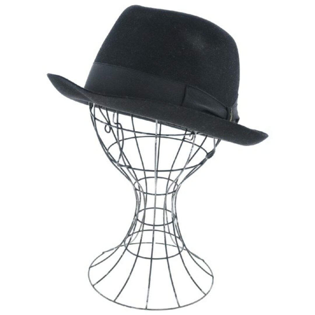 Borsalino(ボルサリーノ)のBorsalino ボルサリーノ ハット - 黒 【古着】【中古】 メンズの帽子(ハット)の商品写真