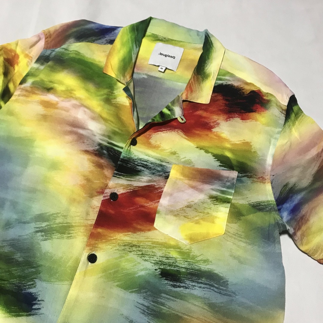 DESIGUAL(デシグアル)のデシグアル Desigual  半袖 シャツ　ELI  イエロー　アロハシャツ メンズのトップス(シャツ)の商品写真