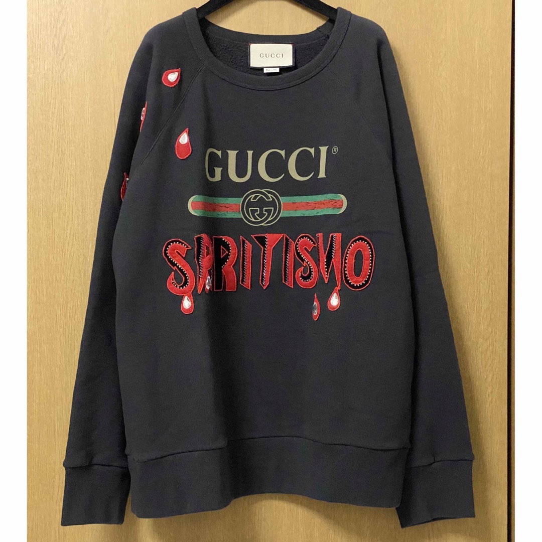 Gucci(グッチ)のGUCCI グッチ トレーナー  ブラック メンズ  Mサイズ 新品未使用 メンズのトップス(スウェット)の商品写真