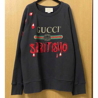 グッチ(Gucci)のGUCCI グッチ トレーナー  ブラック メンズ  Mサイズ 新品未使用(スウェット)