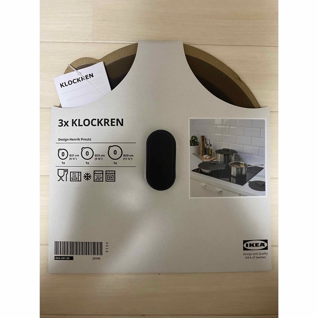 IKEA(イケア)の【新品】IKEA イケア　クロックレン　シリコンゴム　鍋　ふた インテリア/住まい/日用品のキッチン/食器(鍋/フライパン)の商品写真