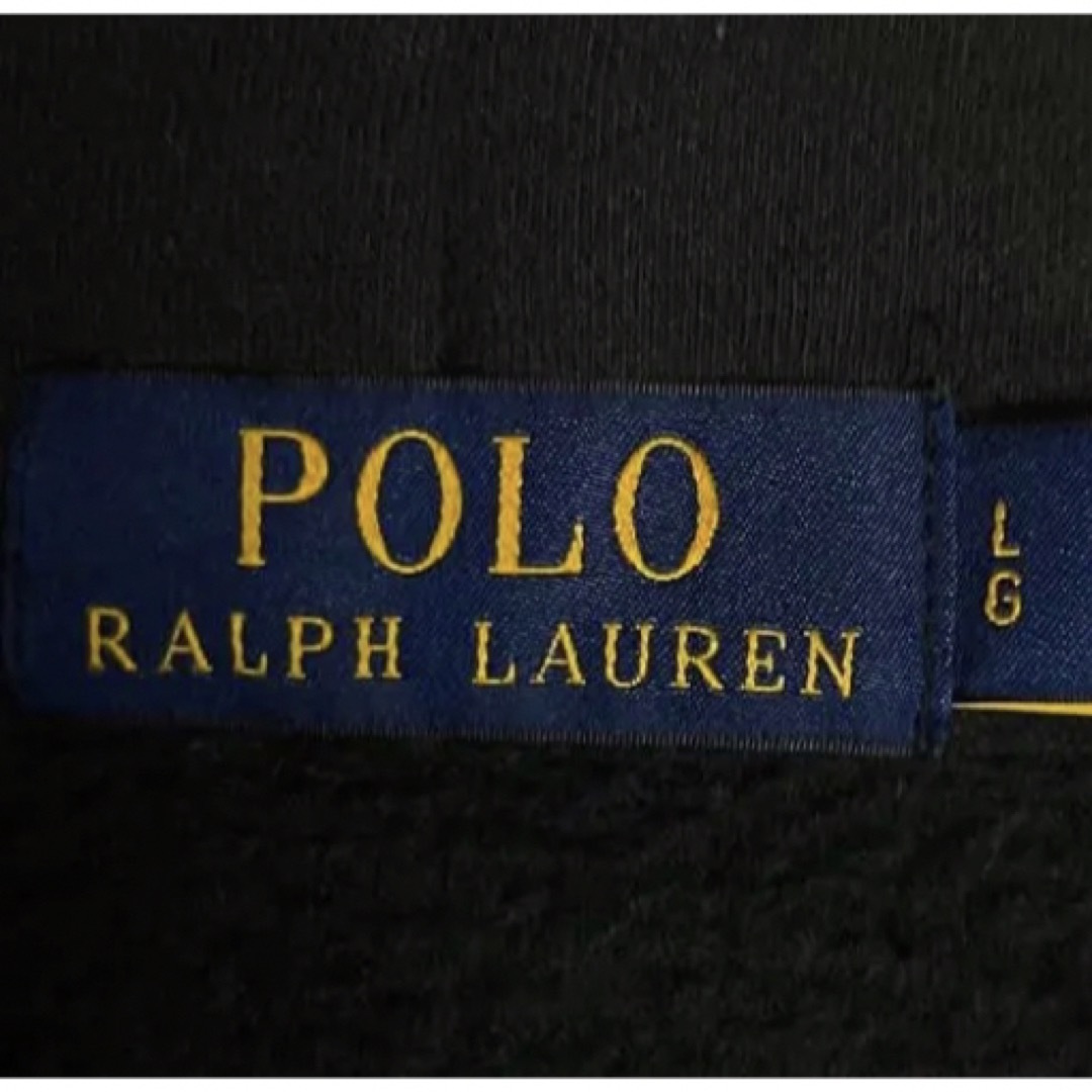 POLO RALPH LAUREN(ポロラルフローレン)の希少 新品 ポロプレイヤー ラルフローレン ポロベア 黒 ブラック パーカー L メンズのトップス(パーカー)の商品写真