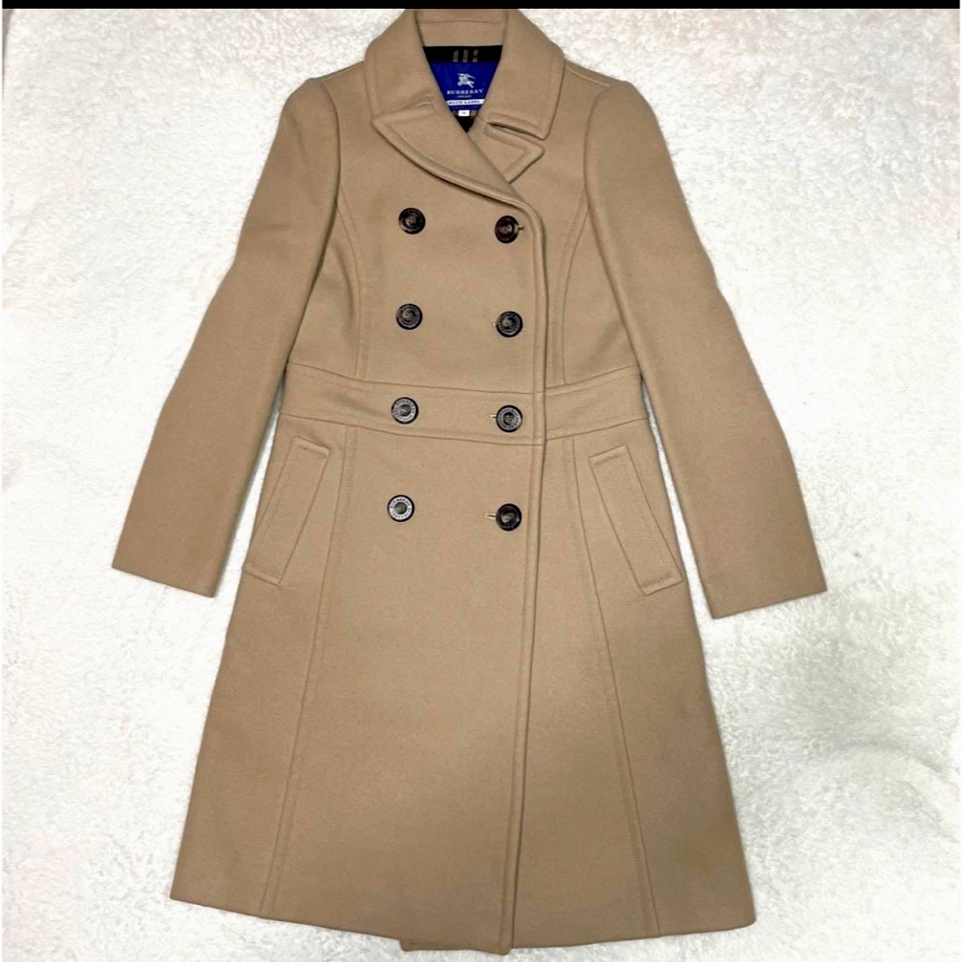 BURBERRY BLUE LABEL(バーバリーブルーレーベル)のバーバリーコート バーバリーブルーレーベルコート キャメル 美品 レディースのジャケット/アウター(ロングコート)の商品写真