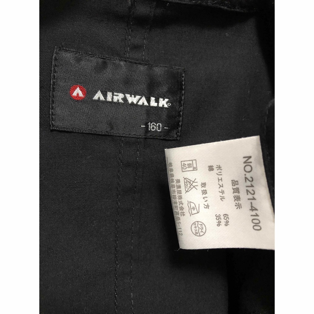 AIRWALK(エアウォーク)のAIRWALK　エアウォーク　フード付ジャケット シャツ風ジャケット 160 黒 キッズ/ベビー/マタニティのキッズ服男の子用(90cm~)(ジャケット/上着)の商品写真