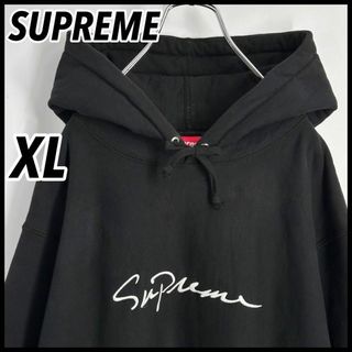 【希少】supreme⭐︎大人気センターロゴ　インディゴカラーコットン肉厚パーカー