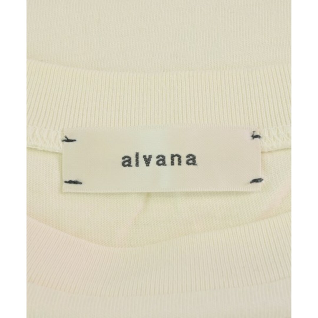 alvana(アルヴァナ)のalvana アルヴァナ Tシャツ・カットソー 0(XS位) アイボリー 【古着】【中古】 レディースのトップス(カットソー(半袖/袖なし))の商品写真