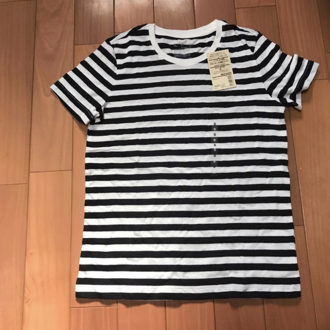 MUJI (無印良品)(ムジルシリョウヒン)の無印良品　レディース　Tシャツ　ボーダー　Sサイズ レディースのトップス(Tシャツ(半袖/袖なし))の商品写真