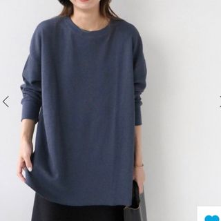 ジャーナルスタンダードレリューム(JOURNAL STANDARD relume)のTCワッフルオーバーサイズロングスリーブTシャツ【ネイビー】(カットソー(長袖/七分))