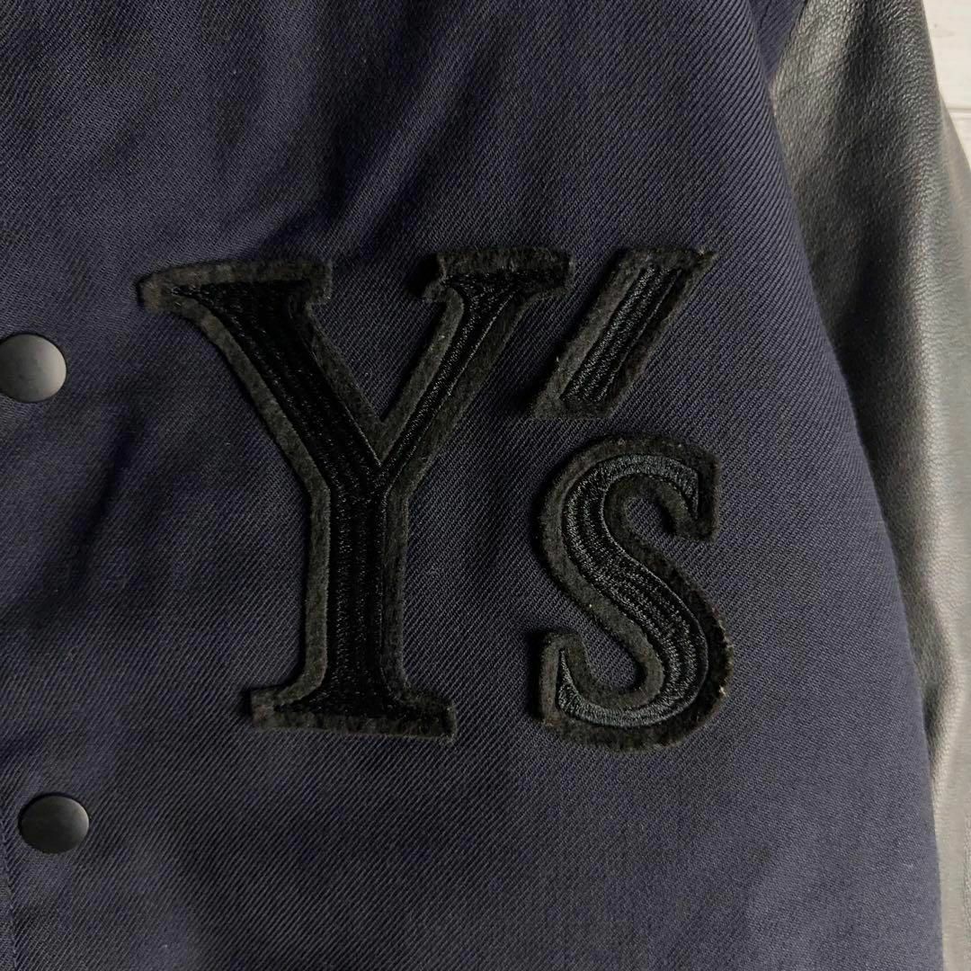 Y's - 7951【希少デザイン】Y's☆ワンポイント袖レザースタジャン 入手