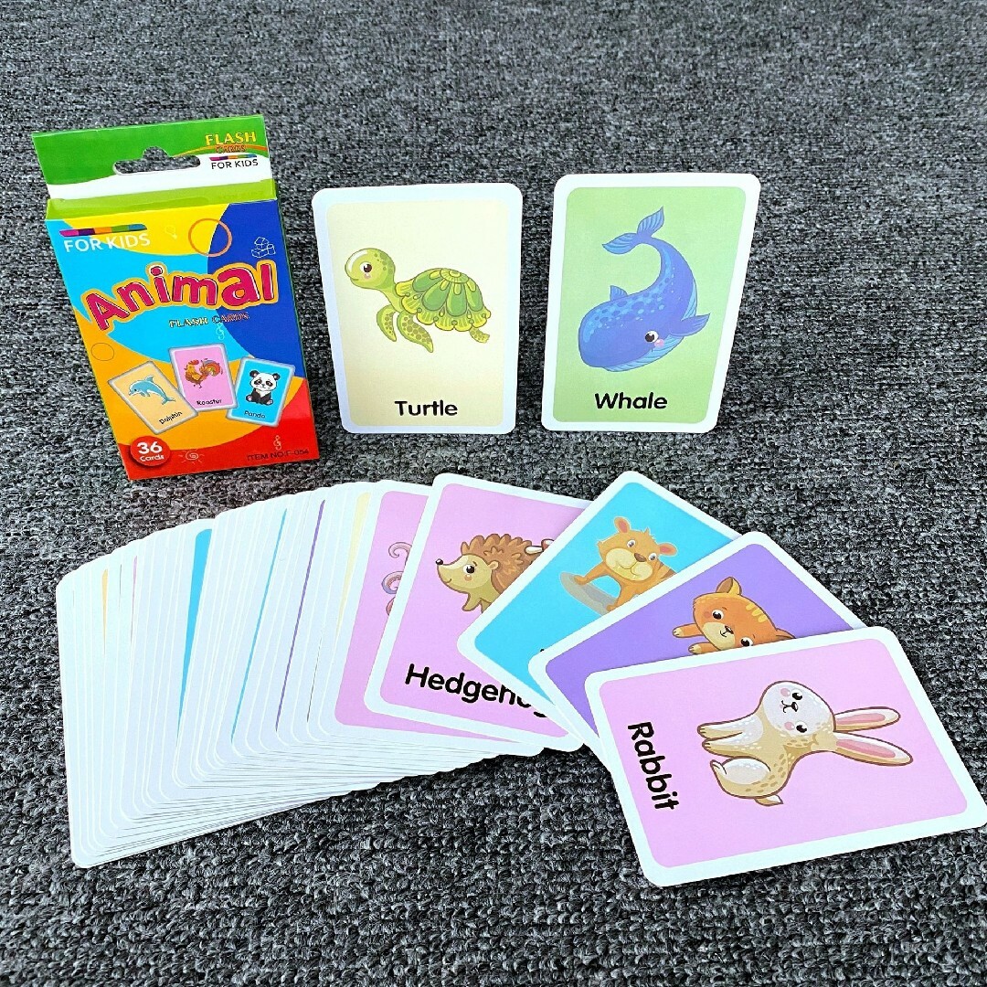 【人気商品】　英語　フラッシュカード　知育　教育　幼児　記憶力　モンテッソーリ キッズ/ベビー/マタニティのおもちゃ(知育玩具)の商品写真