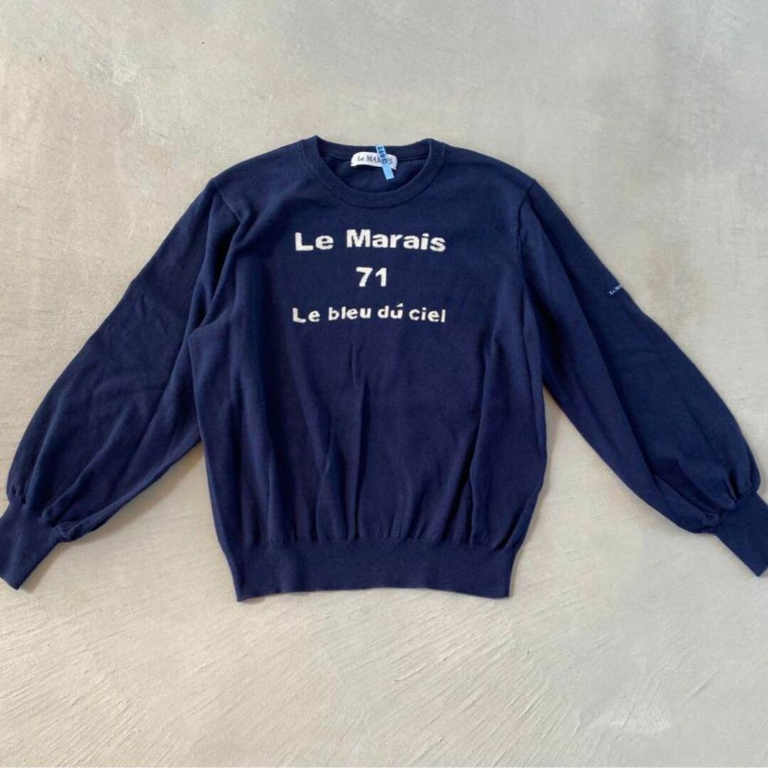 《Le MARAIS》ル マレ カシミヤ混コットンニット ネイビー (f773)ルマレ